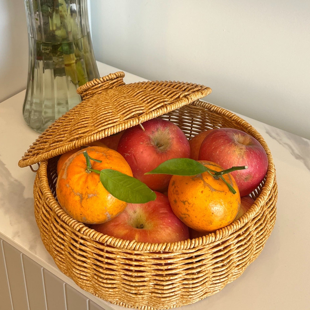 Women Handmade Basket with Lid Siopsrl