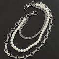 Siopsrl | Fashionable chain bracelet with pearls and metal links Siopsrl