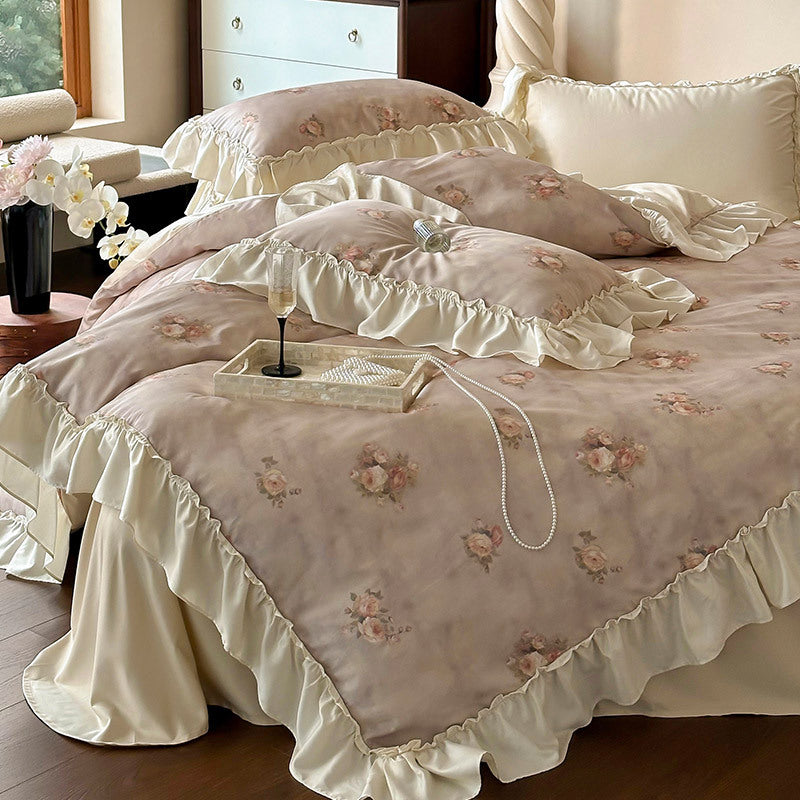 Cotton satin bedding set