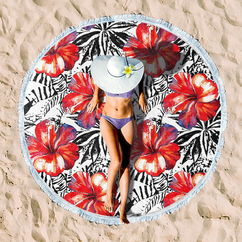 Siopsrl | Rundstrand towel with unique sunset design Siopsrl