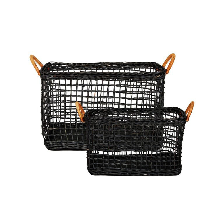 Handmade storage basket with braided handles Siopsrl