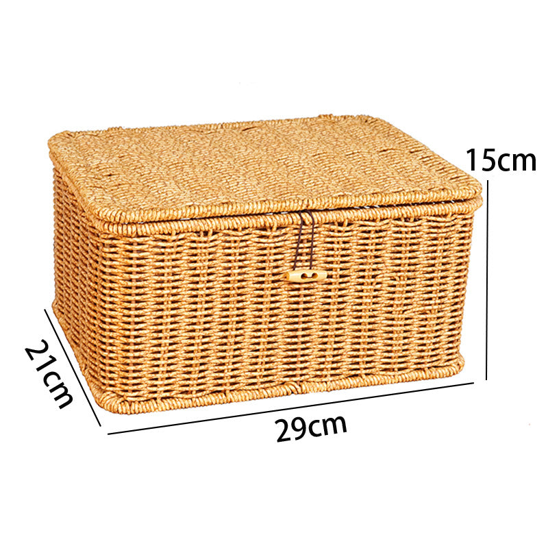 Women Large Storage Basket with Lid Siopsrl