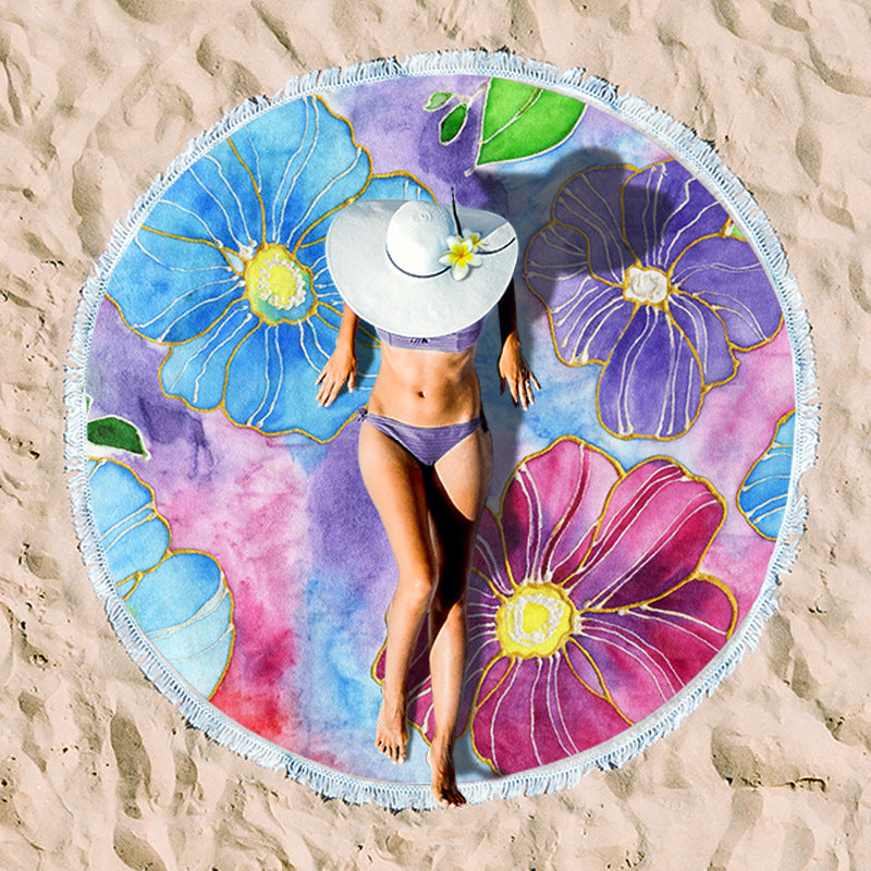 Siopsrl | Rundstrand towel with unique sunset design Siopsrl