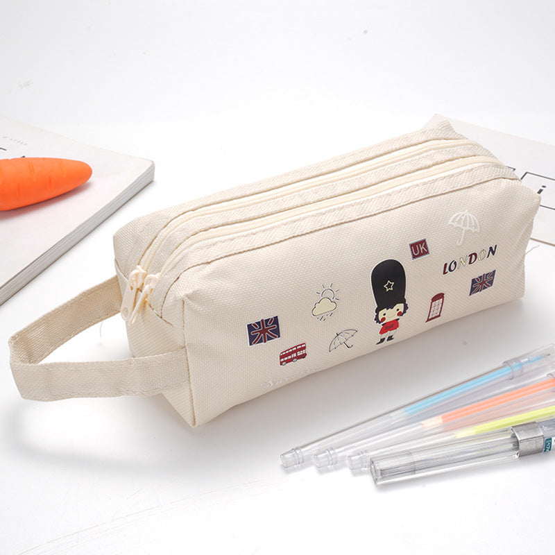 Siopsrl | Fun-Themed Multi-Zipper Pencil Case Siopsrl