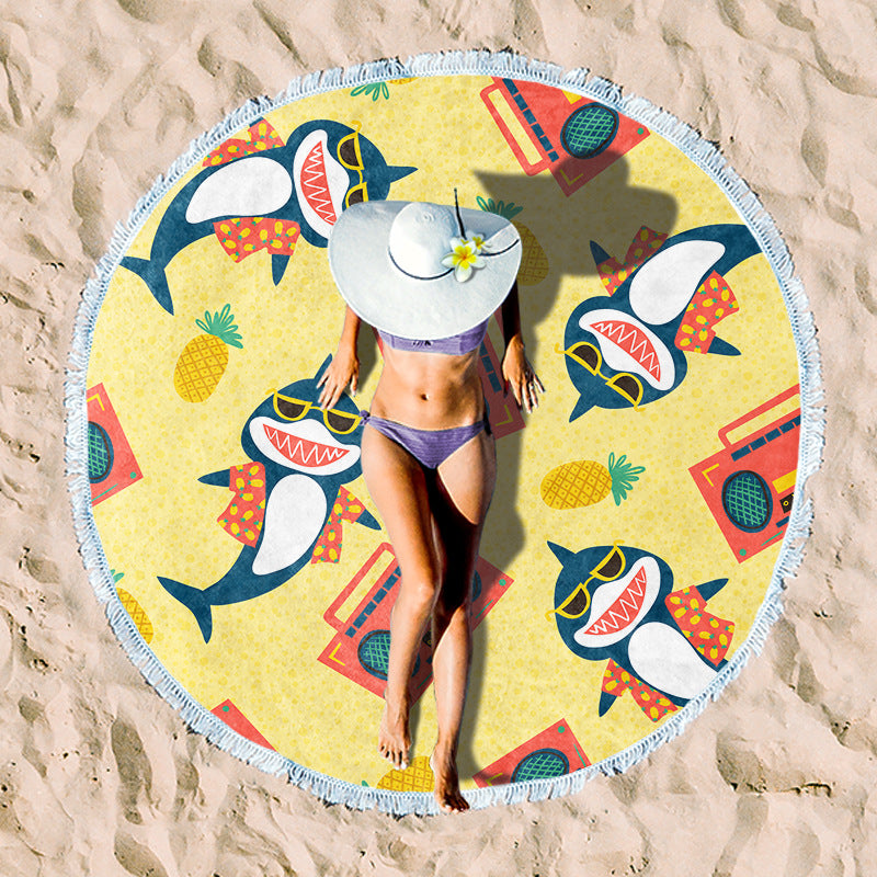 Siopsrl | Rundstrand towel with unique sunset design Siopsrl