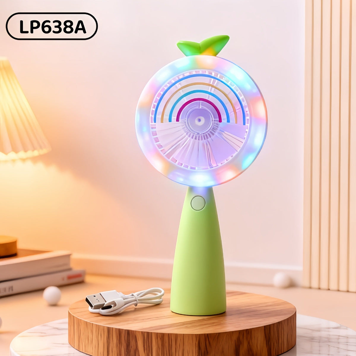 Siopsrl | Ladies portable handheld fan with LED lighting and flexible design Siopsrl