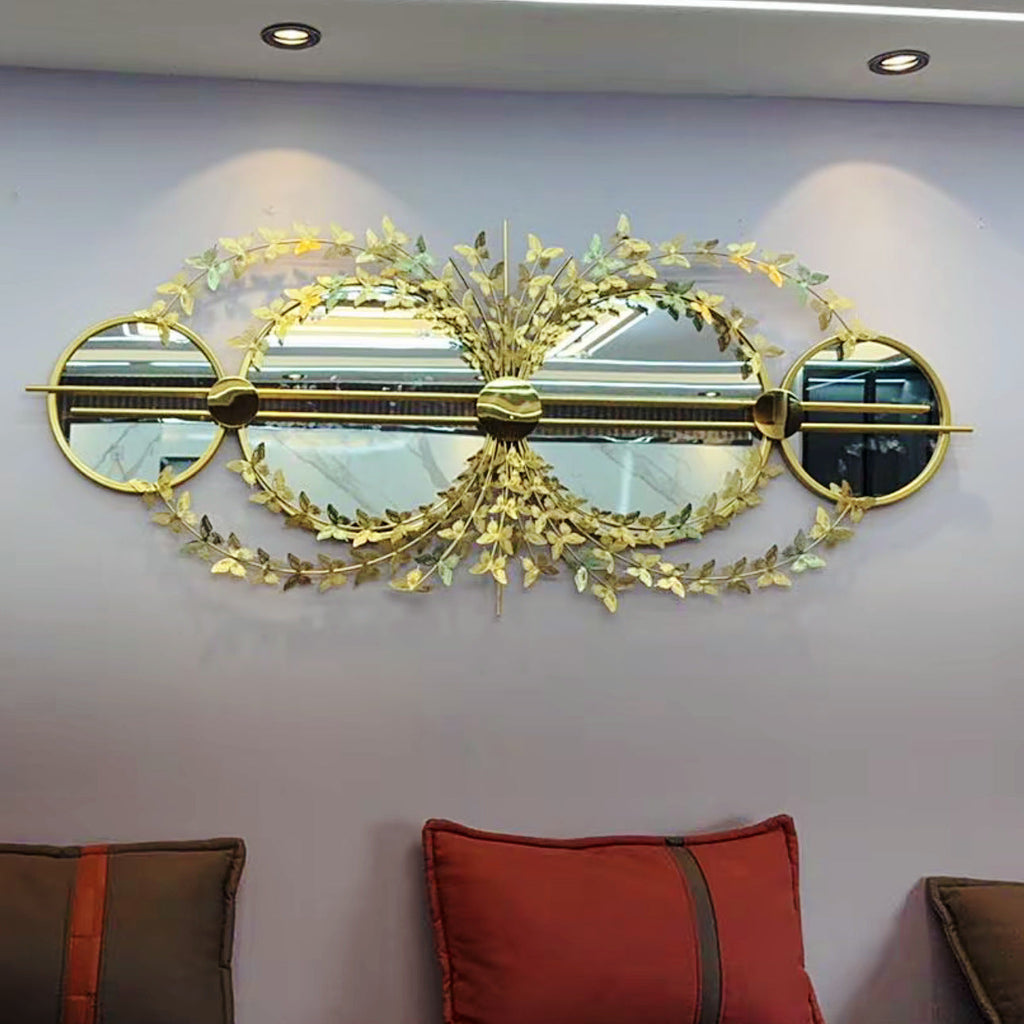 Elegant Botanical Wall Mirror with Decorative Floral Accents Siopsrl