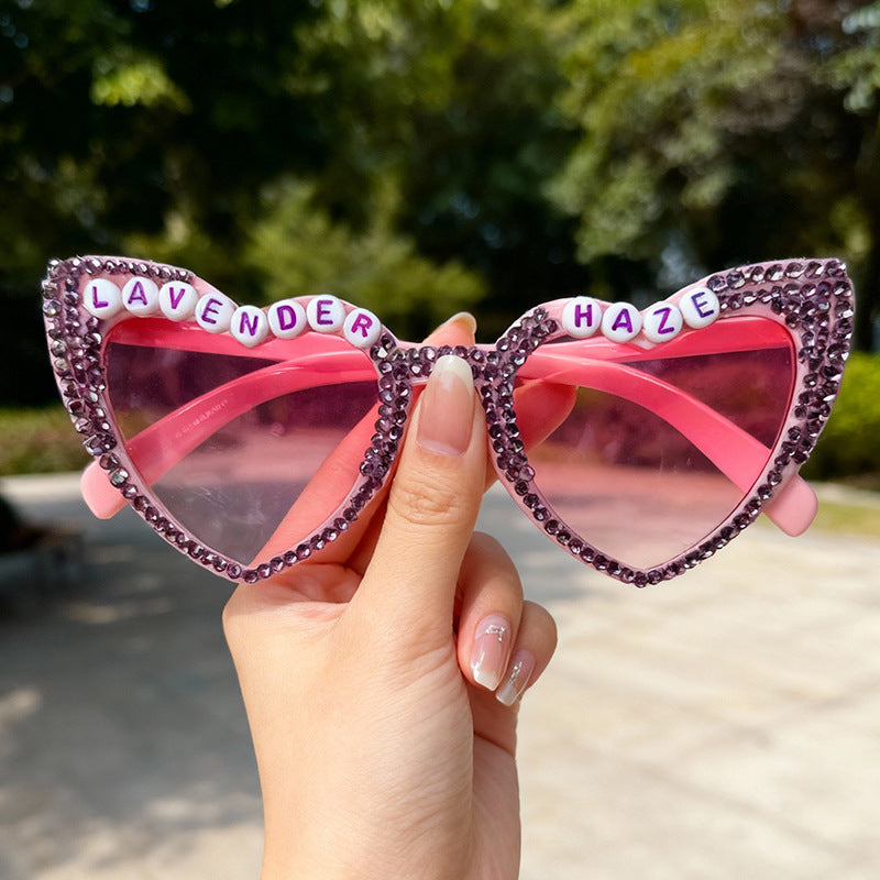 Siopsrl | Heart-Frame Rhinestone Sunglasses Siopsrl