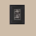 Framed Abstract Black and White Artwork