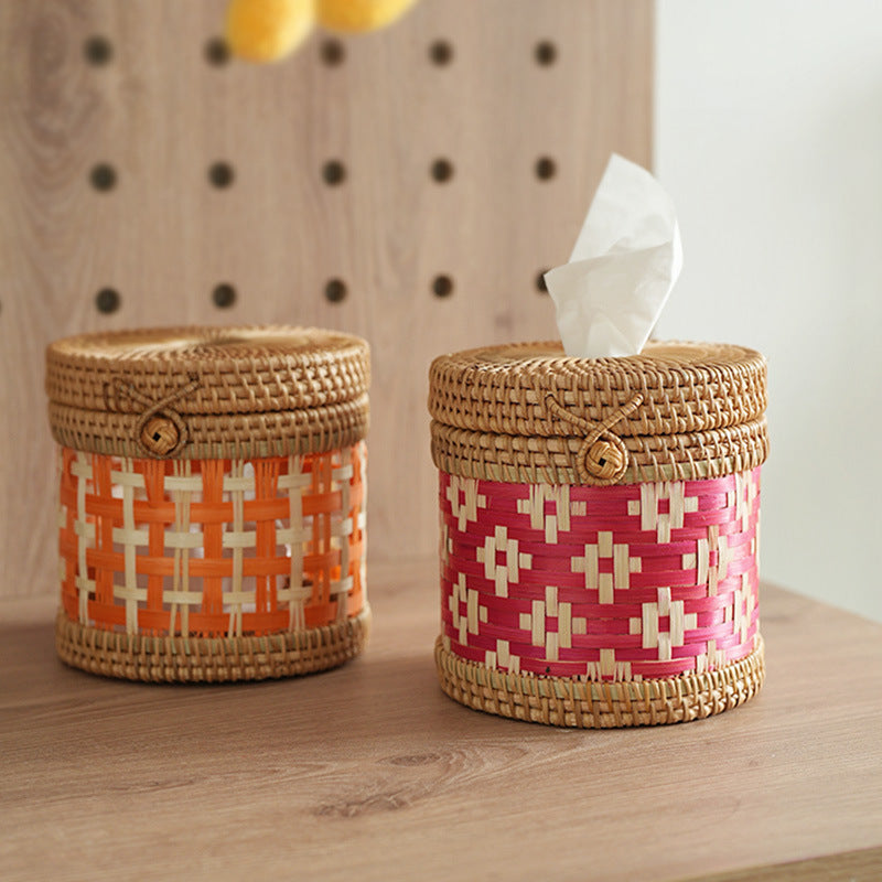 Handcrafted storage basket with lid Siopsrl