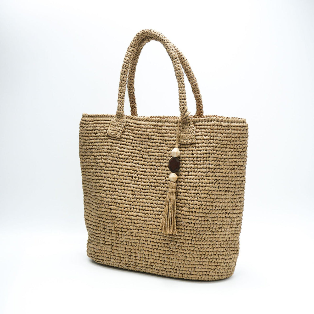 Handmade basket bag with unique fringe pendant Siopsrl
