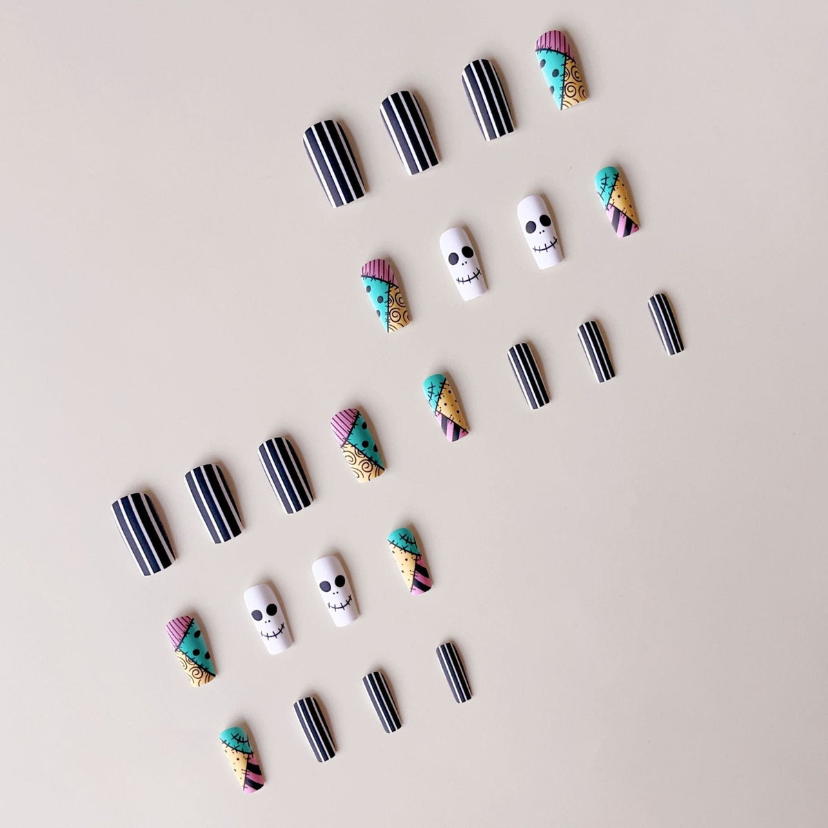 Creative nail art set with imaginative Halloween designs Siopsrl