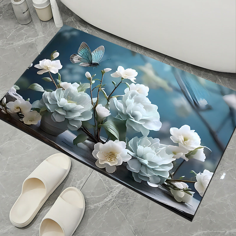 Siopsrl | Floral Pattern Non-Slip Bath Mat Siopsrl