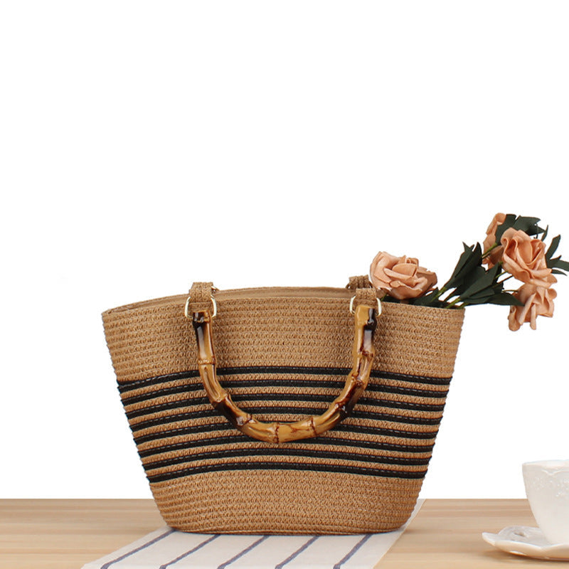 Siopsrl | Handmade basket bag with bamboo handles Siopsrl