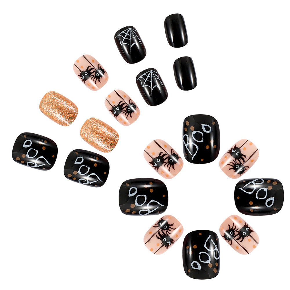 Halloween Themed Spider and Web Nail Art Siopsrl