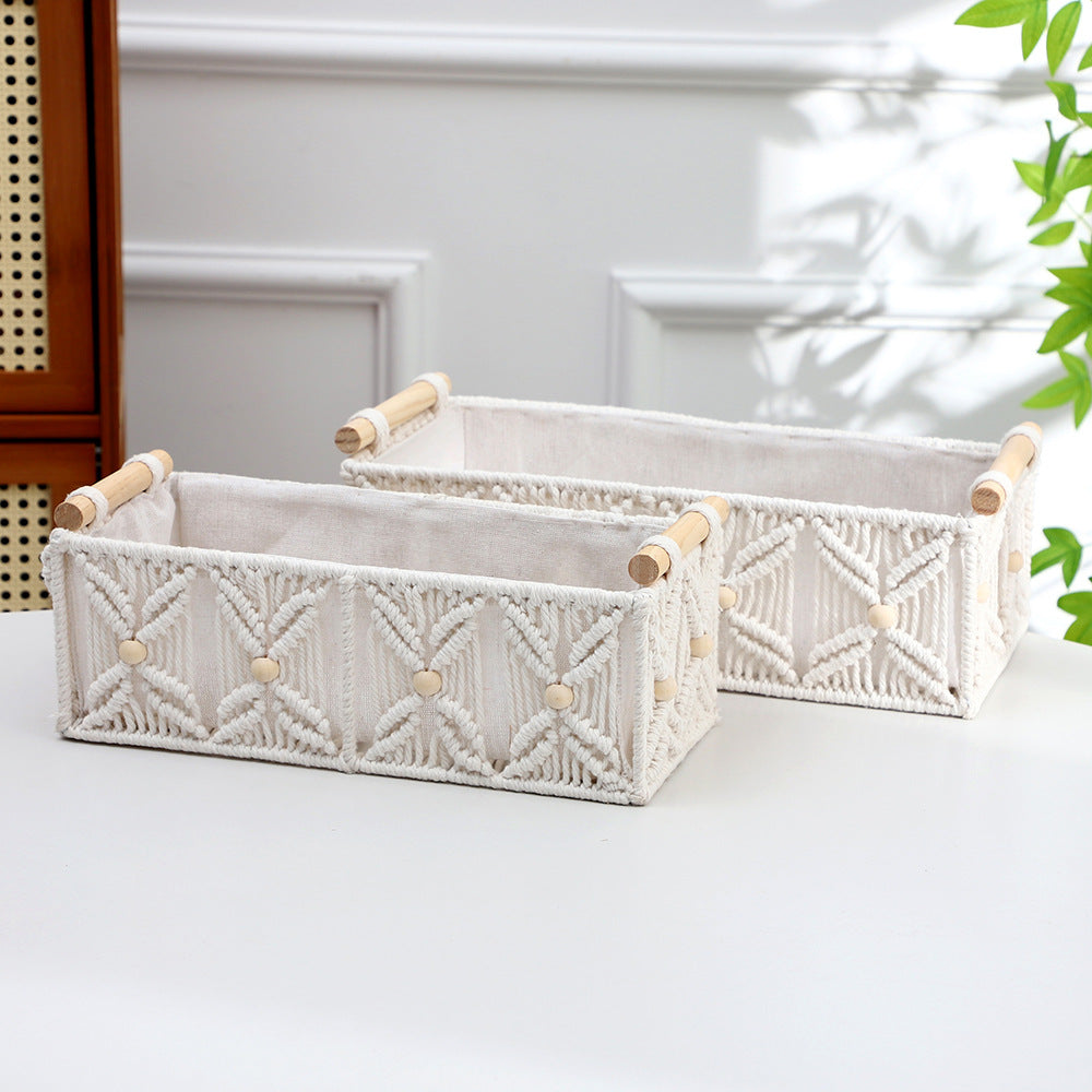 Decorative Macrame Storage Basket Siopsrl