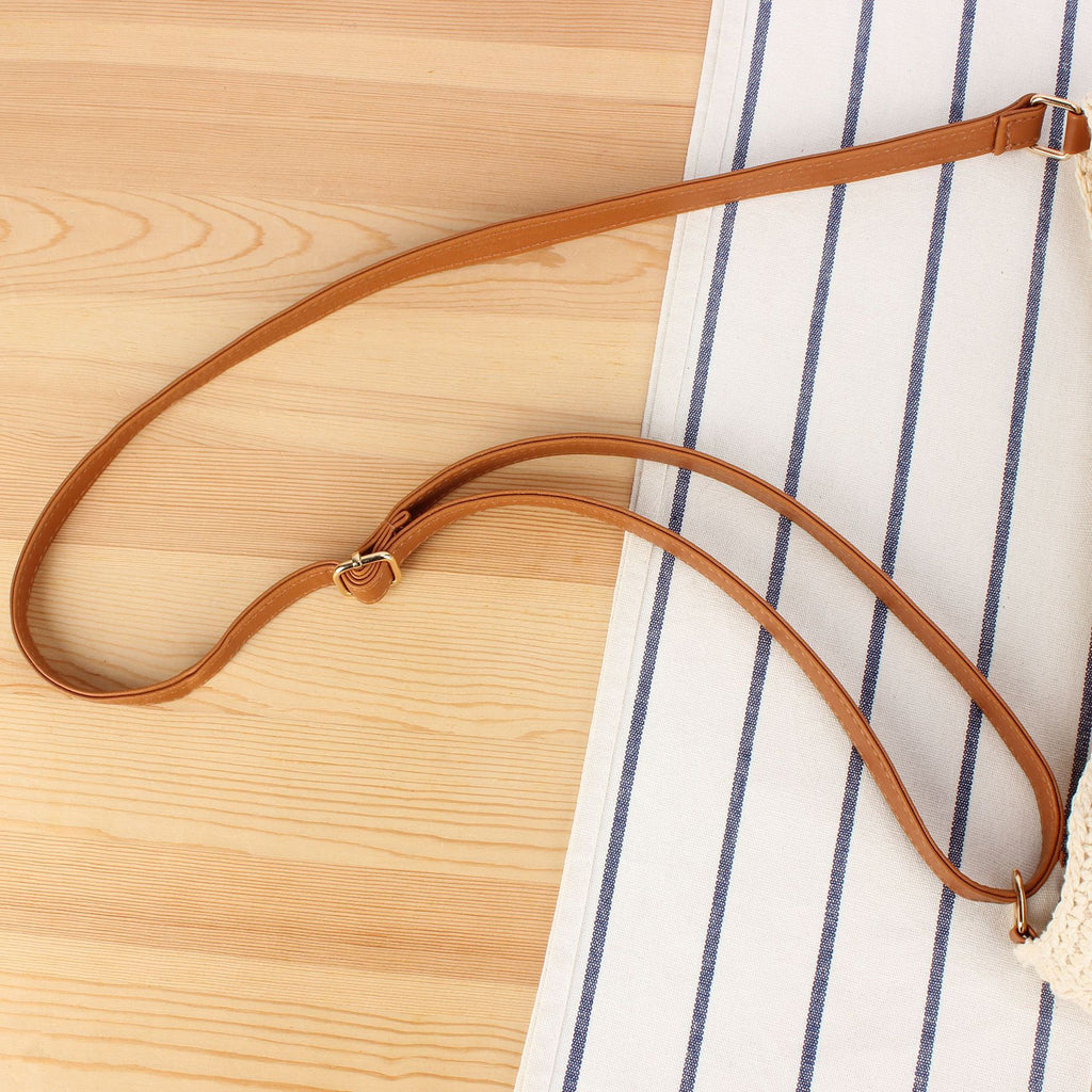 Siopsrl | Handbag made of hand-knotted natural material with leather accents Siopsrl