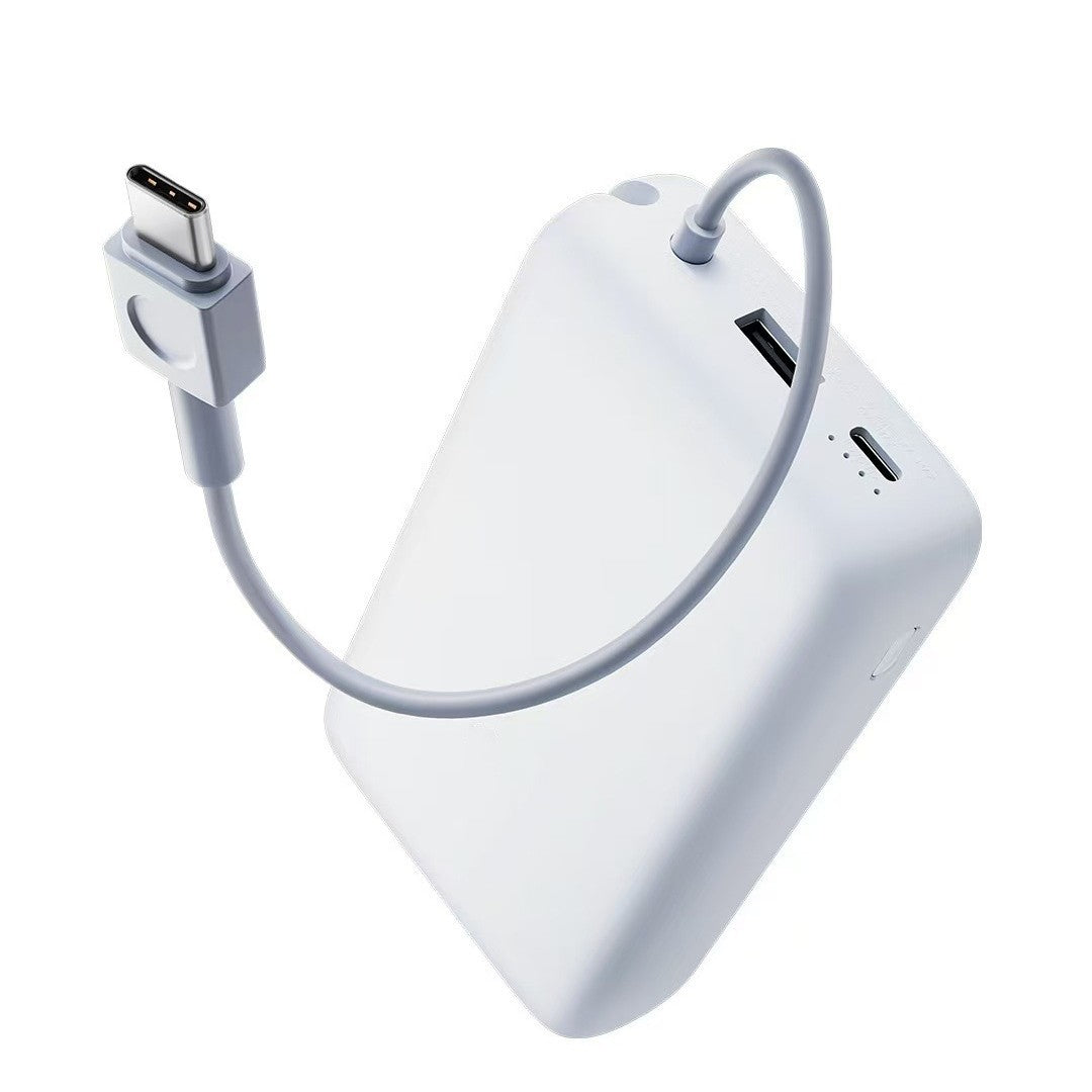 Siopsrl | Compact portable High-capacity power bank with integrated charging cables and matte soft-touch finish Siopsrl