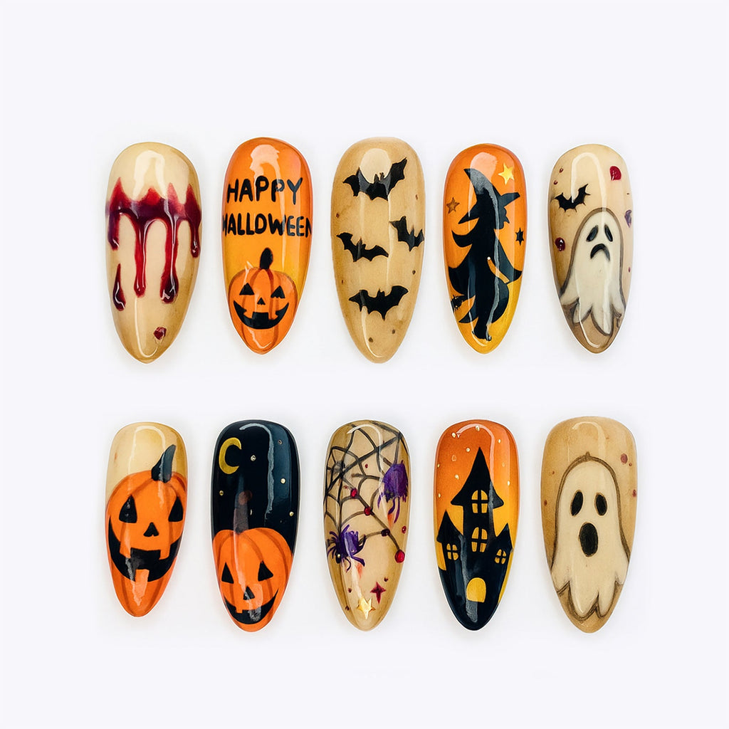 Creative Halloween Nail Art Set with Creepy Designs Siopsrl