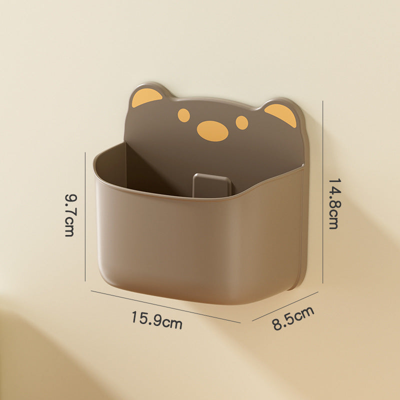 Wall-Mounted Cute Bear-Themed Storage Organizer Siopsrl