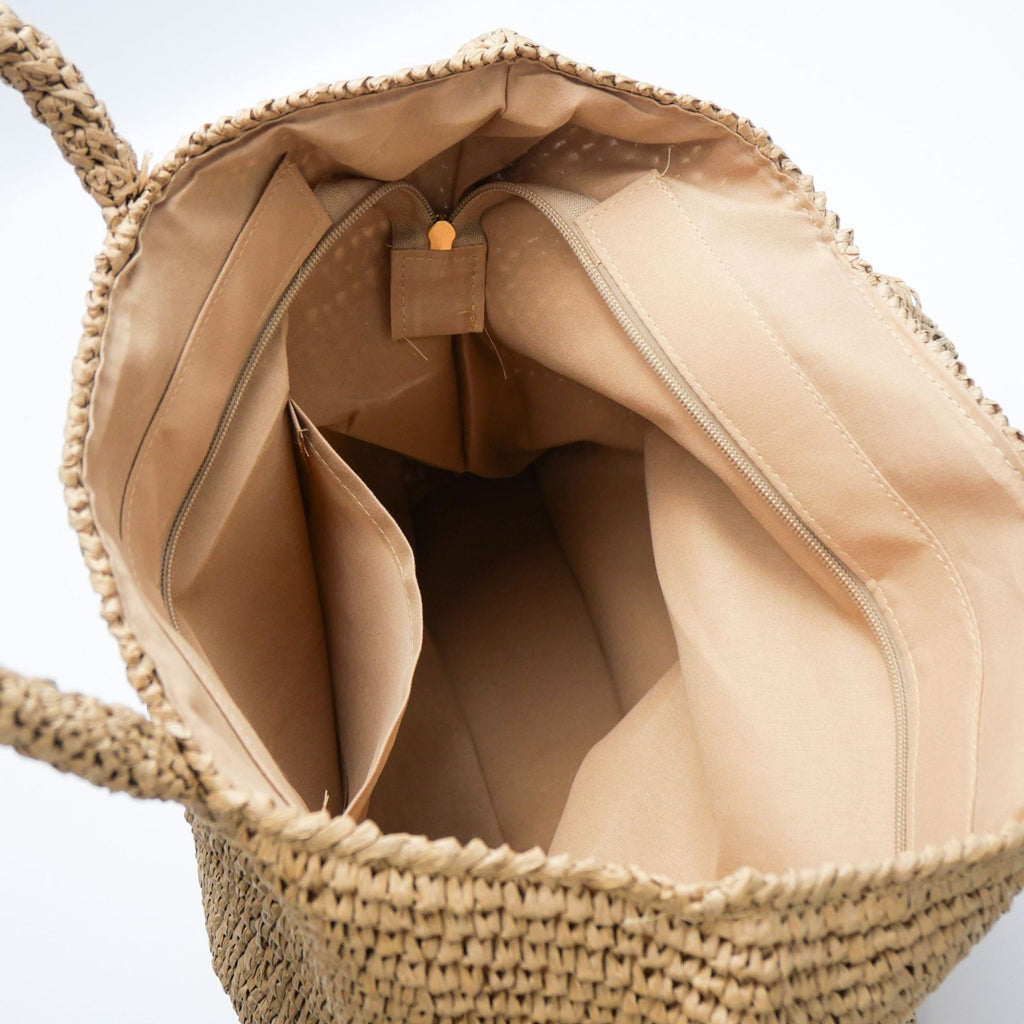 Handmade basket bag with unique fringe pendant Siopsrl