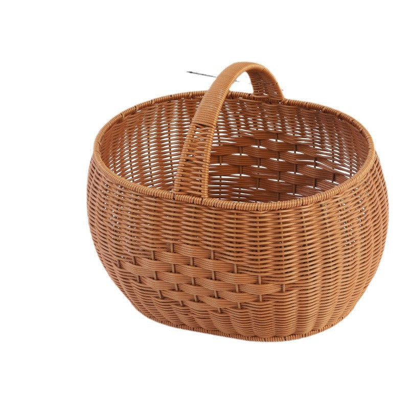 Handwoven Storage Basket with Handle Siopsrl