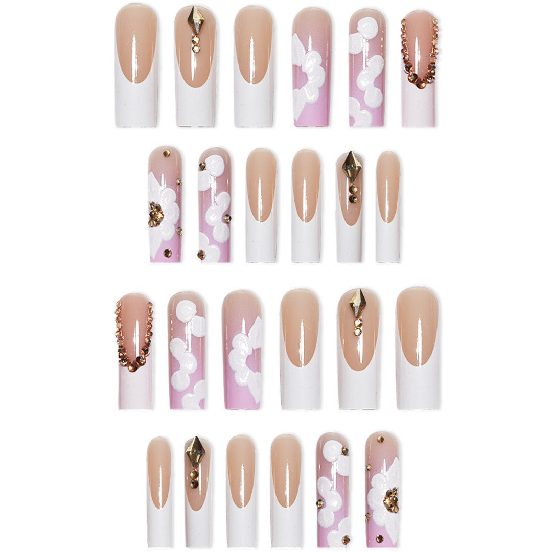 Siopsrl | Extravagant Floral Press-On Nail Extensions Siopsrl