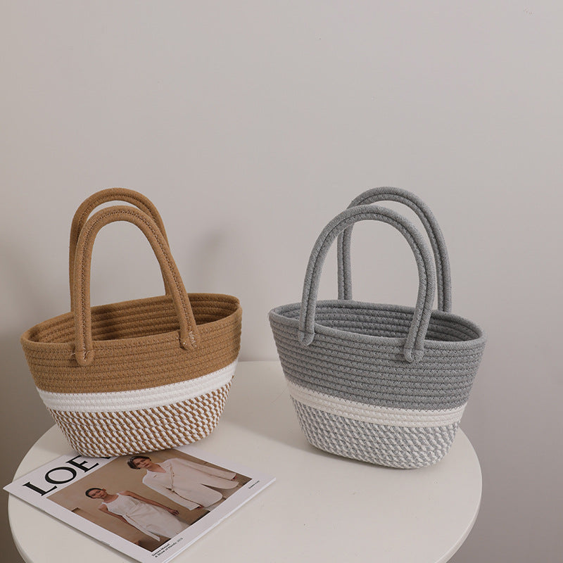 Handmade basket bag with modern accents Siopsrl