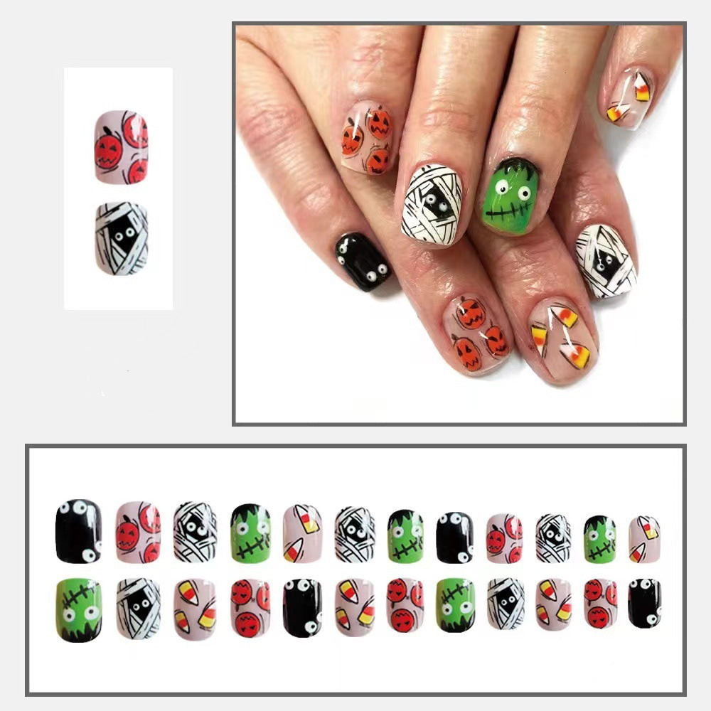 Halloween Artificial Nail Set with Creative 3D Designs Siopsrl