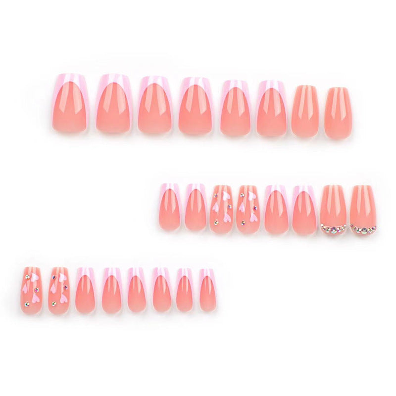 Siopsrl | Decorative Faux Nail Extensions with Rhinestone Accents Siopsrl