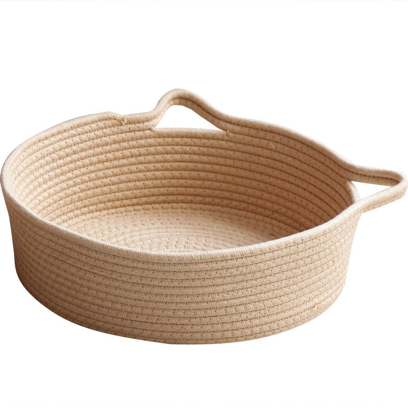 Handcrafted storage basket with handles Siopsrl