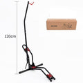freestanding vertical bicycle repair and display stand with front wheel clamp and foldable tripod base Siopsrl