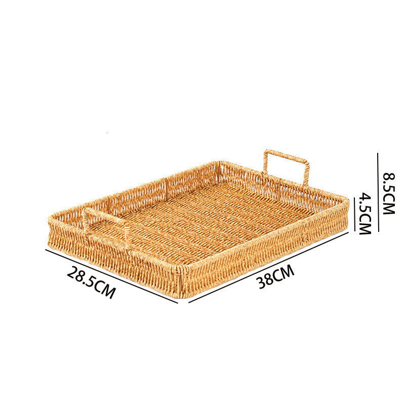 Women's Rectangular Basket with Integrated Handles Siopsrl