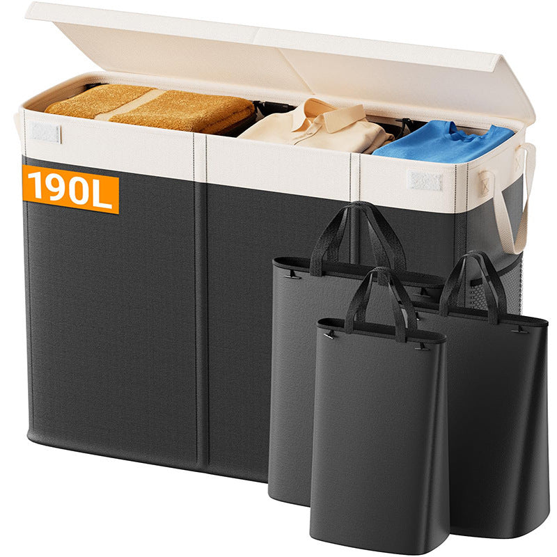 Generous laundry container with removable inner pockets Siopsrl