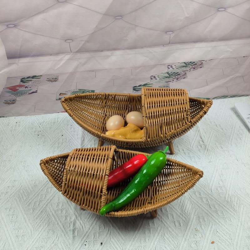 Siopsrl | Decorative Woven Boat-Shaped Basket Siopsrl