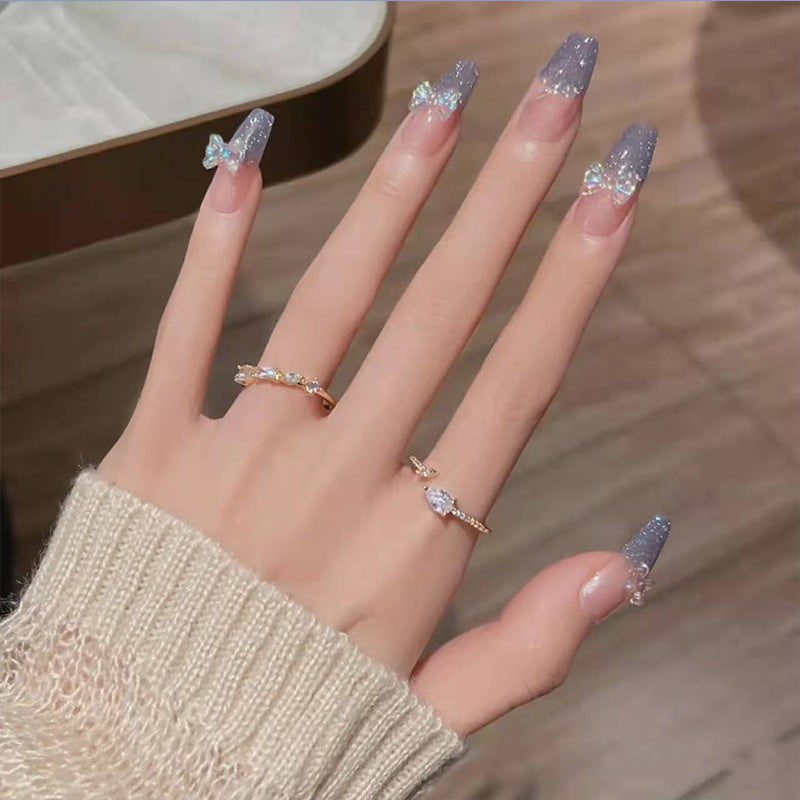 Siopsrl | Artificial Glamorous Heart Nail Tips Siopsrl