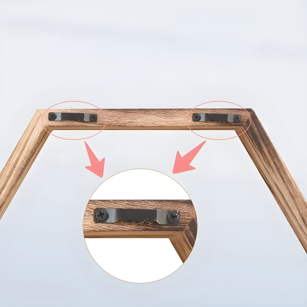 Siopsrl| Wall shelf set HexaWood | 5-piece | Hexagon design | Rustic wood look