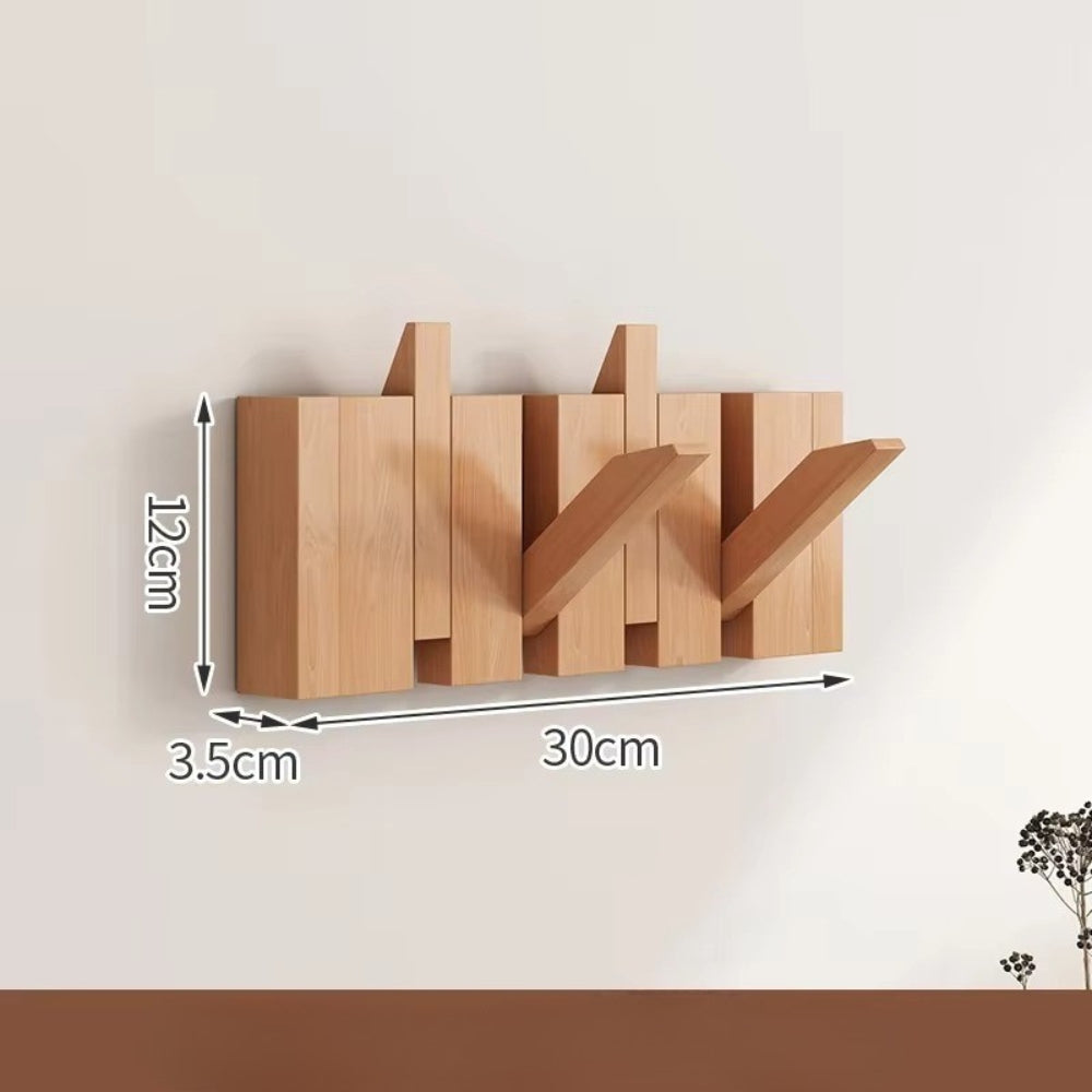 Siopsrl| Piano Foldable Wooden Flip Hook Wall Rack