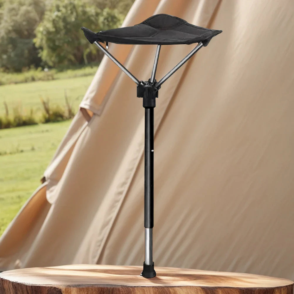 Siopsrl | Adjustable Aluminum Alloy Folding Camping Stool 125kg Load Bearing for Hiking Travel