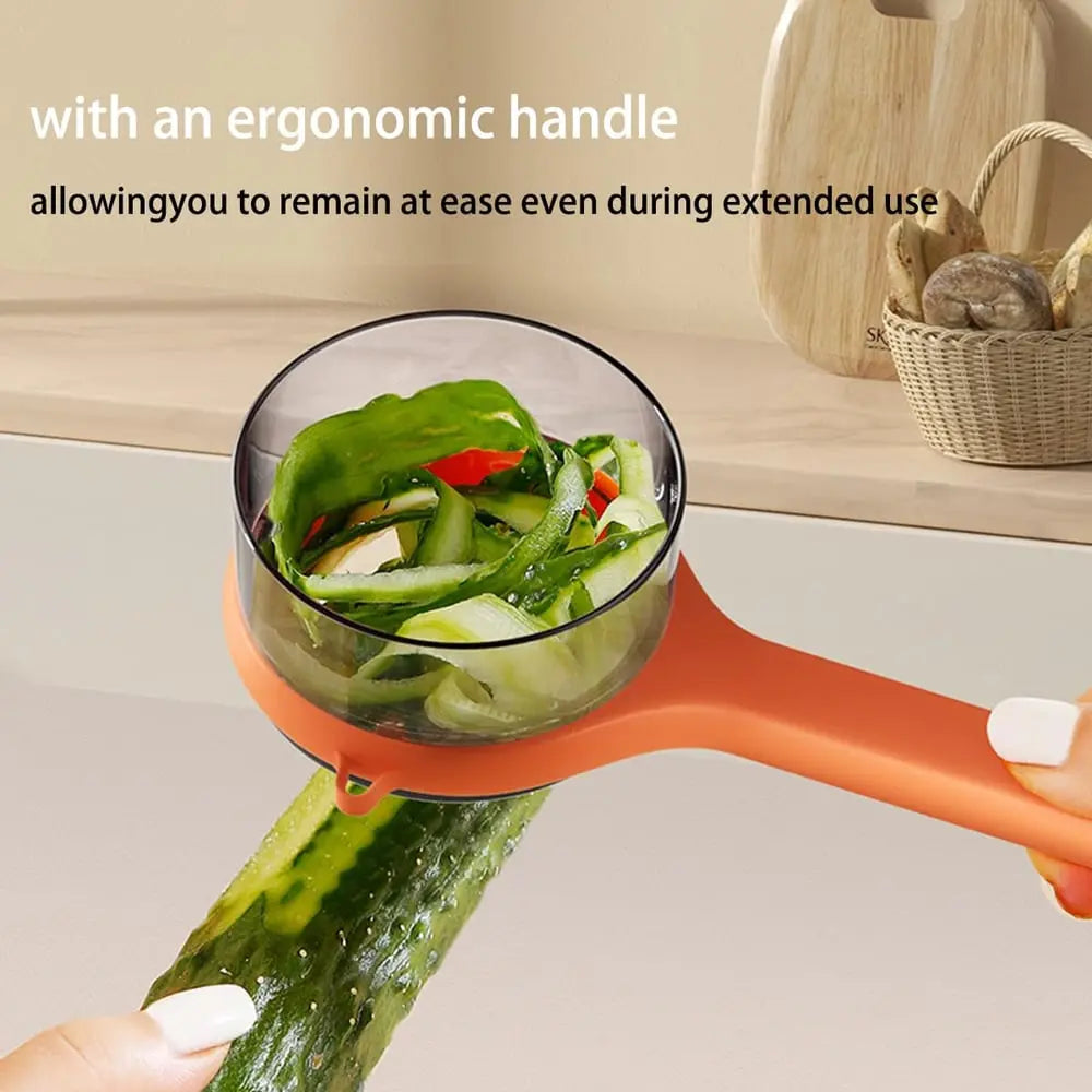 Siopsrl| Practical Peeler with Collection Container – clean peeling without waste