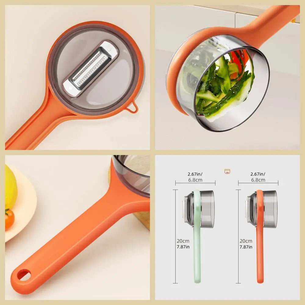 Siopsrl| Practical Peeler with Collection Container – clean peeling without waste