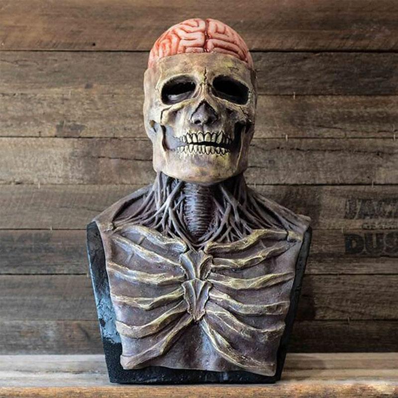 Siopsrl| Halloween Skull Mask with Brain Detail
