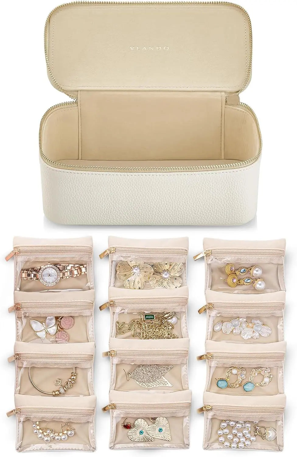 Siopsrl| Jewelry box with transparent compartments – stored organized and pRedected