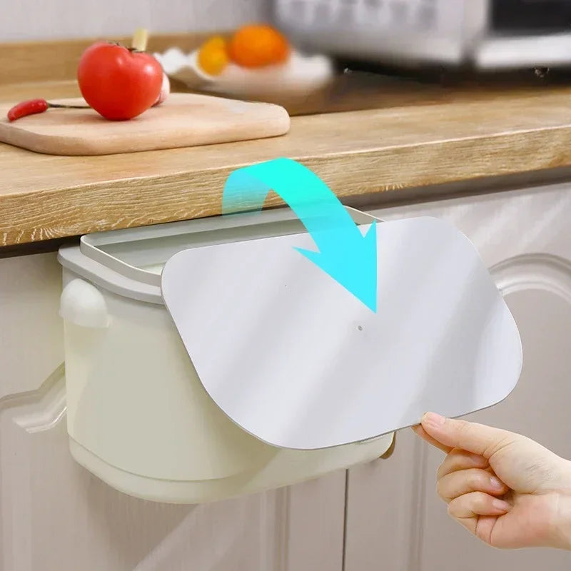 Siopsrl| Wall Bin Cleanvero | With Lid | Hanging & Space-Saving | For Kitchen & Bathroom | Large Volume