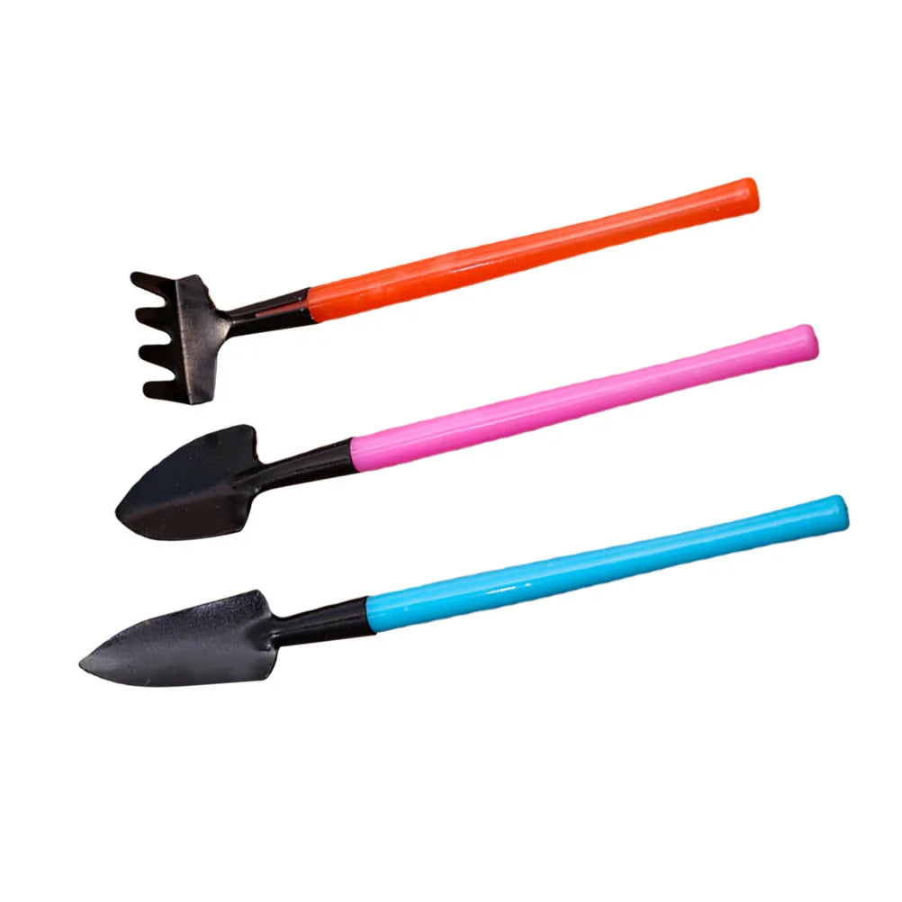 Siopsrl| Florinita 3-piece Mini Garden Tool Set | Hand Trowel, Rake & Shovel | For Houseplants & Bonsai | 22 cm Length