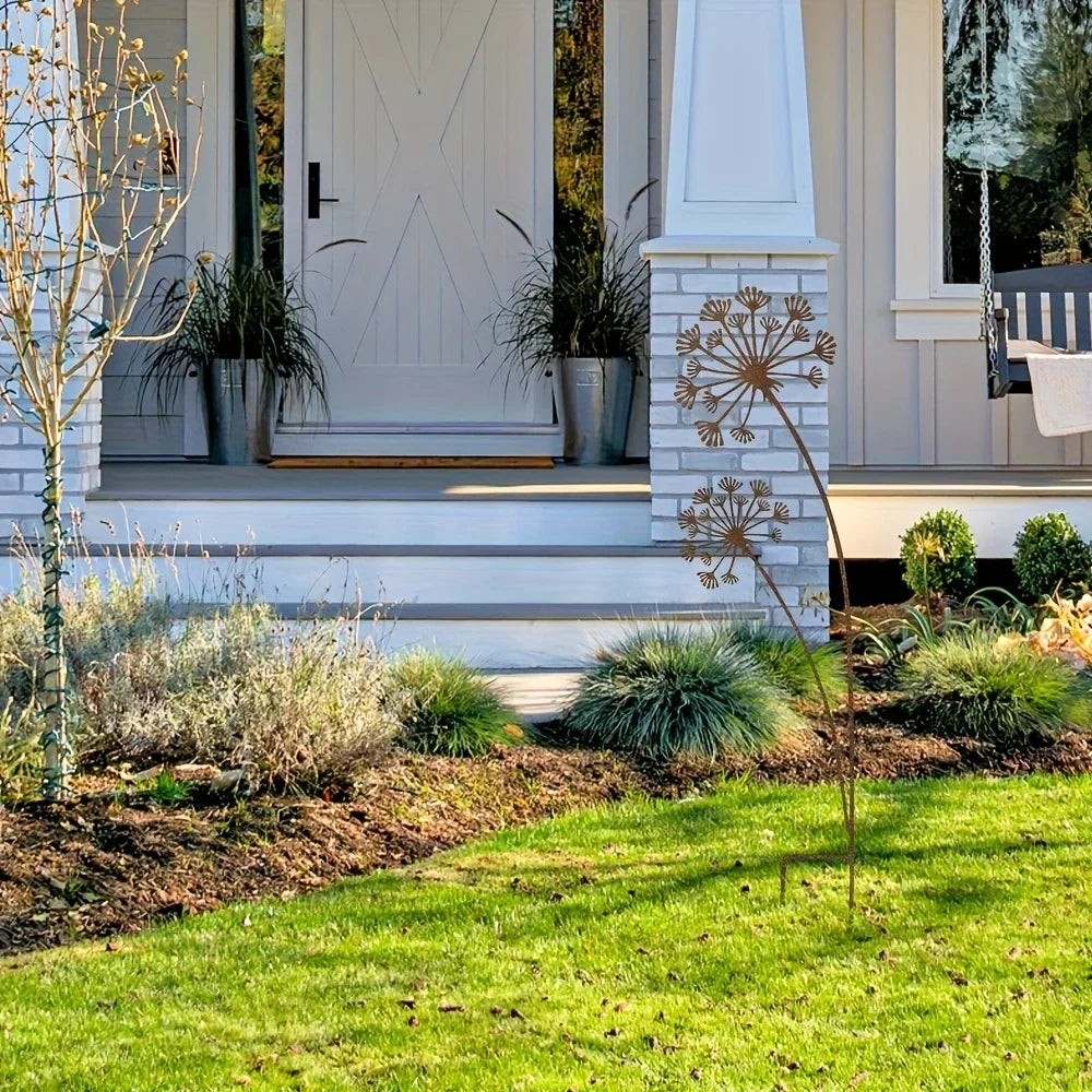 Siopsrl| Florandis Metal Garden Stake Flower | Decorative Stake for Balcony, Bed & Plant Pot | Weatherproof & Detailed