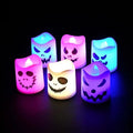 Siopsrl| Halloween LED Ghost & Pumpkin Candle Lights – 6 Pack