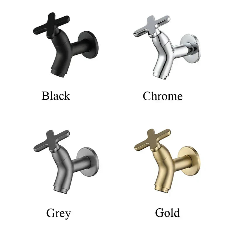 siopsrl | BrassFlow – Wall-Mounted Cold Water Tap in Solid Brass