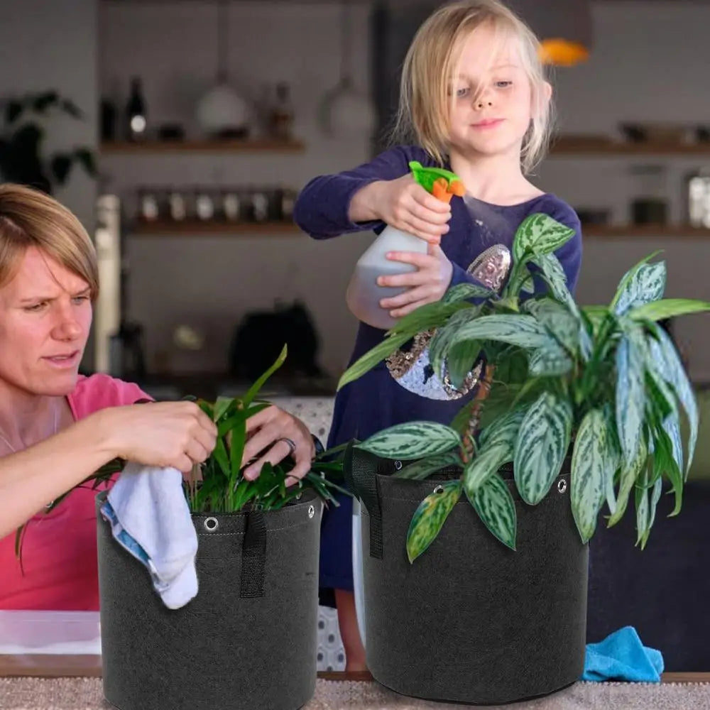 Siopsrl| Felt plant sack with carrying handles – Breathable and durable for garden plants and flowers