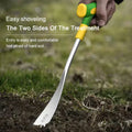 Siopsrl| HerbMaster Garden Spade | 3-Tine Stainless Steel | For Weeding & Garlic Harvest